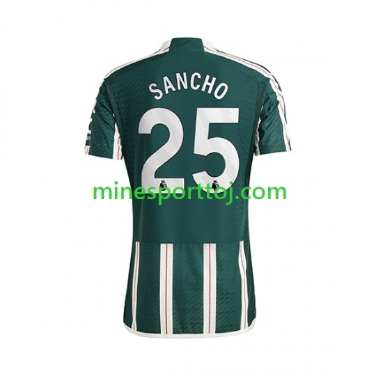 Manchester United Sancho 25 Herre Udebane Fodboldtrøje 2023-2024 Lange Ærmer