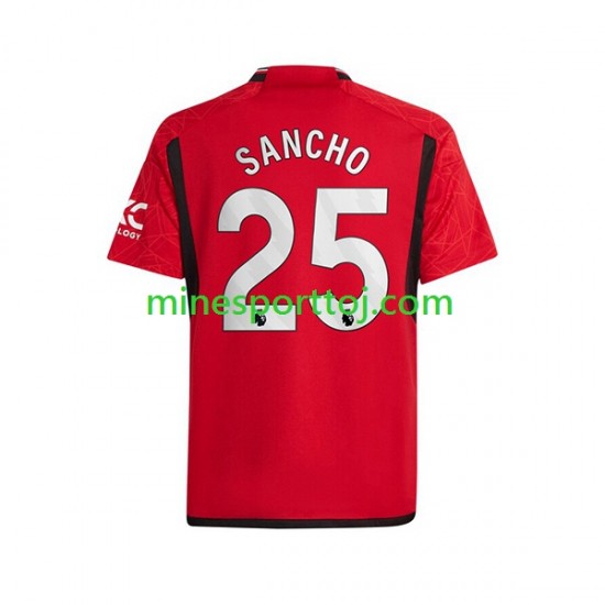 Manchester United Sancho 25 Herre Hjemmebane Fodboldtrøje 2023-2024 Lange Ærmer
