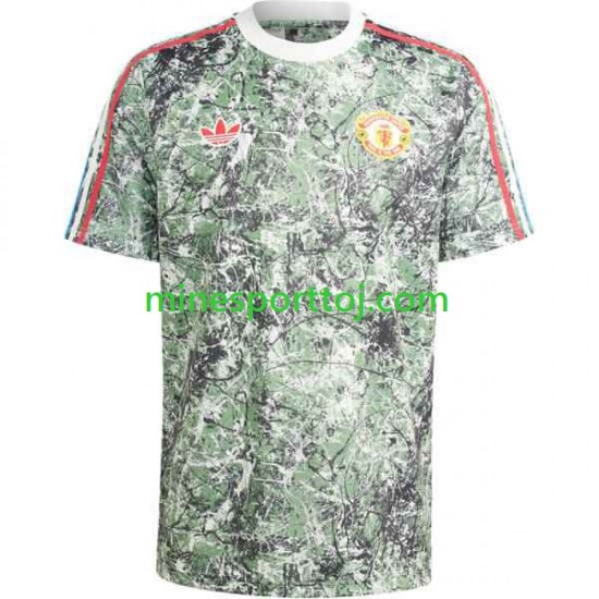 Manchester United Stone Roses Herre Hjemmebane Fodboldtrøje 2023-2024 Lange Ærmer