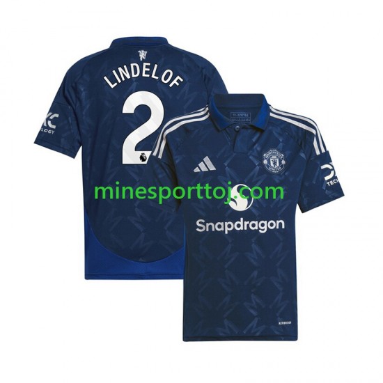 Manchester United Victor Lindelof 2 Herre Udebane Fodboldtrøje 2024-2025 Lange Ærmer