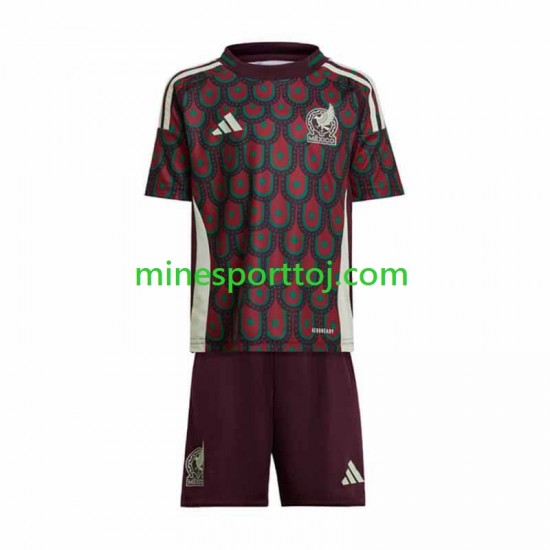 Mexico Copa America 2024 Børne Hjemmebane Fodboldtrøje Lange Ærmer