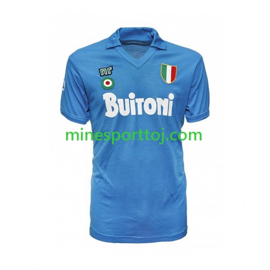 Napoli 1987 1988 Herre Retro Hjemmebane Fodboldtrøje Lange Ærmer