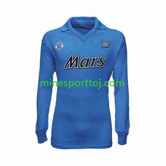 Napoli 1989 1990 Herre Retro Hjemmebane Fodboldtrøje med Korte Ærmer