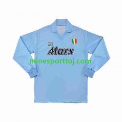 Napoli 1990 1991 Herre Retro Hjemmebane Fodboldtrøje med Korte Ærmer