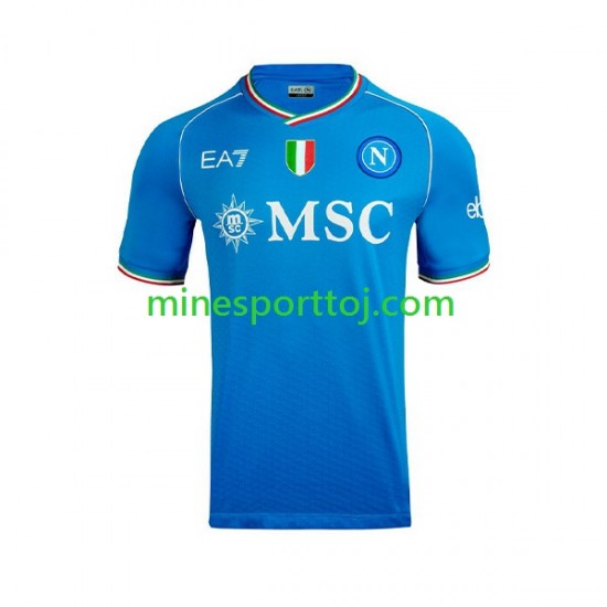 Napoli Khvicha Kvaratskhelia 77 Herre Hjemmebane Fodboldtrøje 2023-2024 Lange Ærmer