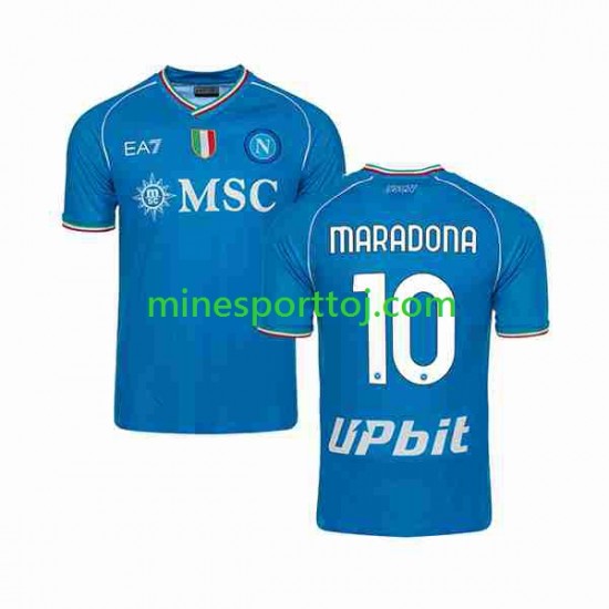 Napoli Maradona 10 Herre Hjemmebane Fodboldtrøje 2023-2024 Lange Ærmer