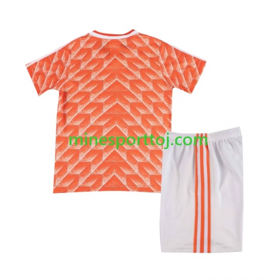 Holland 1988 Børne Retro Hjemmebane Fodboldtrøje Lange Ærmer