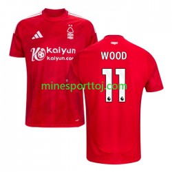 Nottingham Forest Chris Wood 11 Herre Hjemmebane Fodboldtrøje 2024-2025 Lange Ærmer