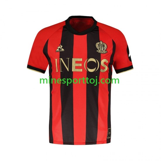 OGC Nice Herre Hjemmebane Fodboldtrøje 2024-2025 Lange Ærmer