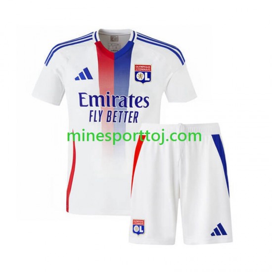 Olympique Lyon Børne Hjemmebane Fodboldtrøje 2024-2025 Lange Ærmer