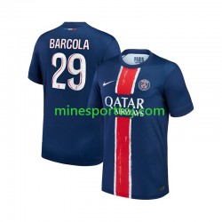 Paris Saint-Germain Bradley Barcola 29 Herre Hjemmebane Fodboldtrøje 2024-2025 Lange Ærmer