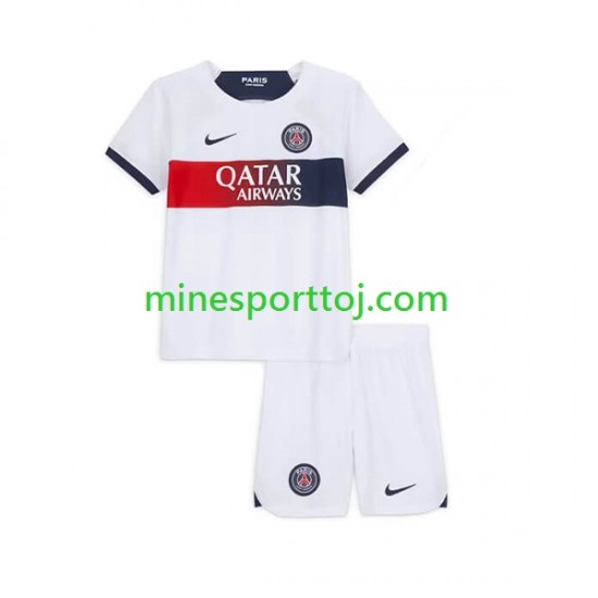 Paris Saint-Germain Børne Udebane Fodboldtrøje 2023-2024 Lange Ærmer