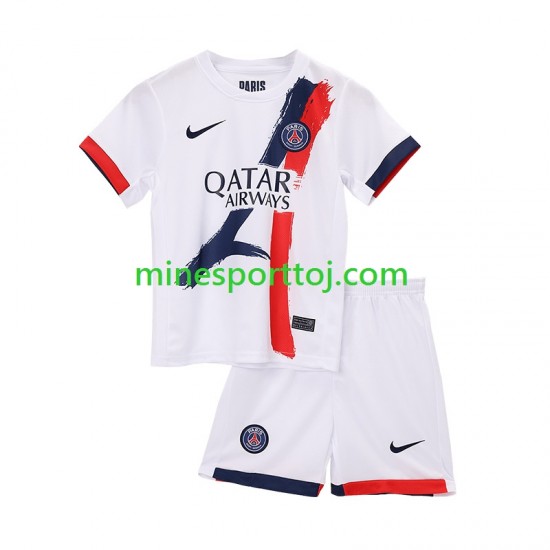 Paris Saint-Germain Børne Udebane Fodboldtrøje 2024-2025 Lange Ærmer
