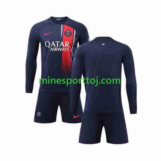 Paris Saint-Germain Børne Hjemmebane Fodboldtrøje 2023-2024 med Korte Ærmer