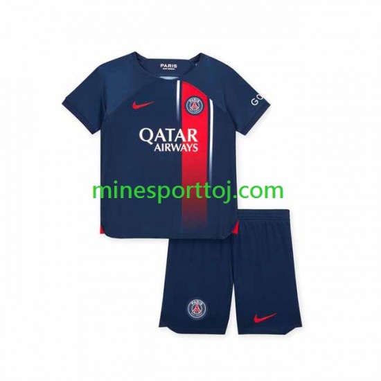 Paris Saint-Germain Børne Hjemmebane Fodboldtrøje 2023-2024 Lange Ærmer