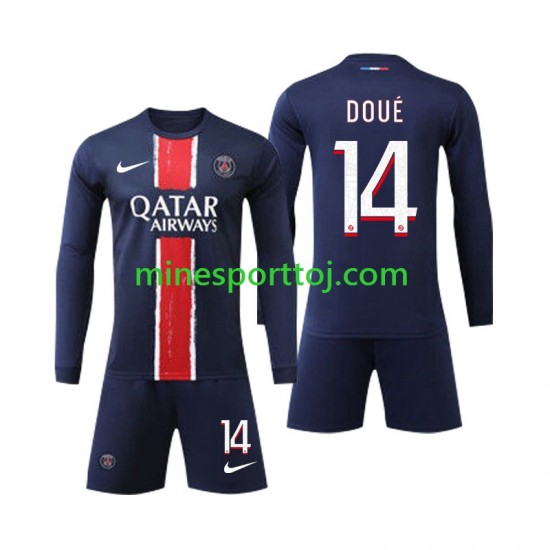 Paris Saint-Germain D Doue 14 Børne Hjemmebane Fodboldtrøje 2024-2025 med Korte Ærmer