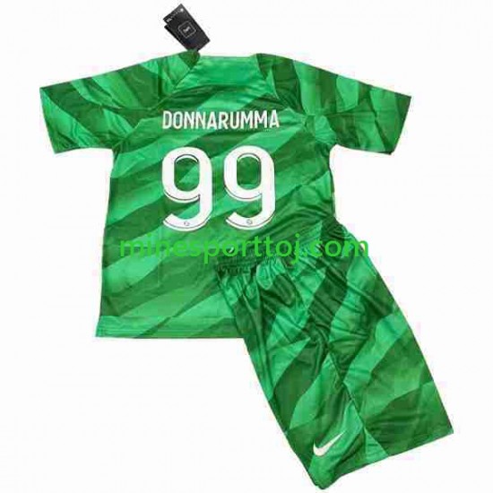 Paris Saint-Germain Målmand Donnarumma 99 Børne Hjemmebane Fodboldtrøje 2023-2024 Lange Ærmer