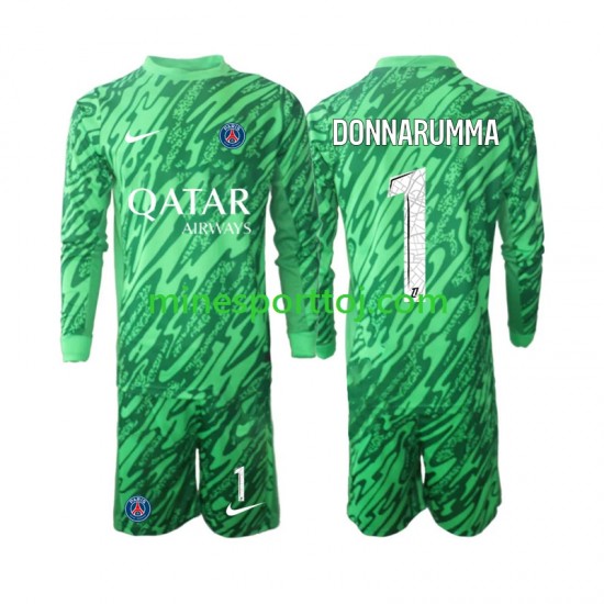 Paris Saint-Germain Målmand Gianluigi Donnarumma 1 Børne Udebane Fodboldtrøje 2024-2025 med Korte Ærmer