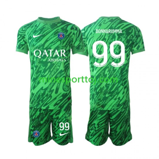 Paris Saint-Germain Målmand Gianluigi Donnarumma 99 Børne Udebane Fodboldtrøje 2024-2025 Lange Ærmer