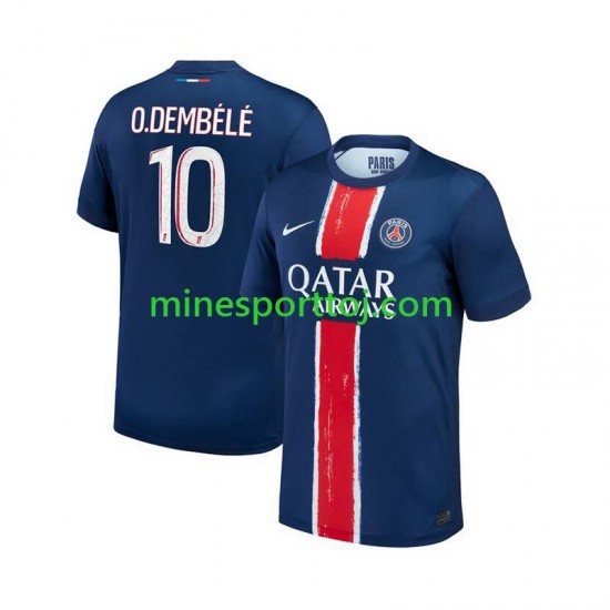 Paris Saint-Germain Ousmane Dembele 10 Herre Hjemmebane Fodboldtrøje 2024-2025 Lange Ærmer Paris Saint-Germain Ousmane Dembele 10 Herre Hjemmebane Fodboldtrøje 2024-2025 Lange Ærmer