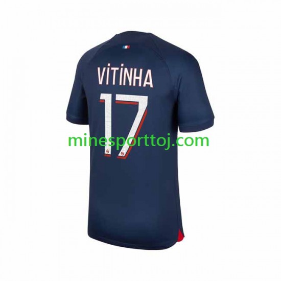 Paris Saint-Germain Vitinha 17 Herre Hjemmebane Fodboldtrøje 2023-2024 Lange Ærmer