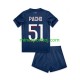 Paris Saint-Germain Willian Pacho 51 Børne Hjemmebane Fodboldtrøje 2024-2025 Lange Ærmer