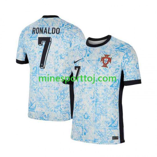 Portugal Cristiano Ronaldo 7 Euro 2024 Herre Udebane Fodboldtrøje Lange Ærmer