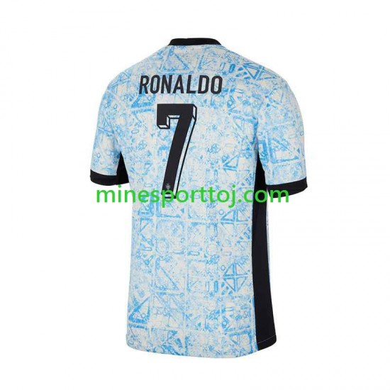 Portugal Cristiano Ronaldo 7 Euro 2024 Herre Udebane Fodboldtrøje Lange Ærmer