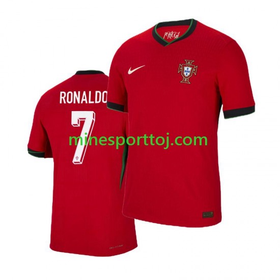 Portugal Cristiano Ronaldo 7 Euro 2024 Herre Hjemmebane Fodboldtrøje Lange Ærmer