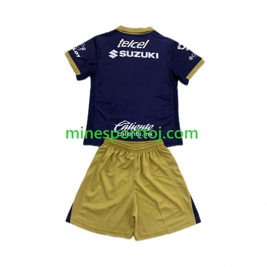 Pumas UNAM Børne Udebane Fodboldtrøje 2024-2025 Lange Ærmer