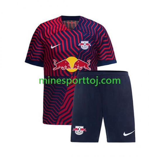 RB Leipzig Børne Udebane Fodboldtrøje 2023-2024 Lange Ærmer