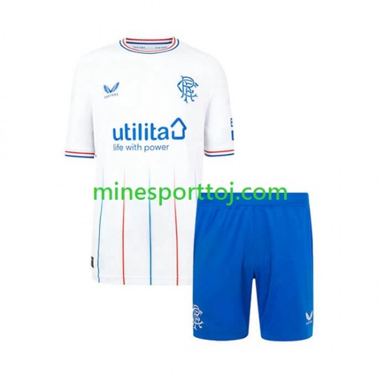 Rangers Børne Udebane Fodboldtrøje 2023-2024 Lange Ærmer