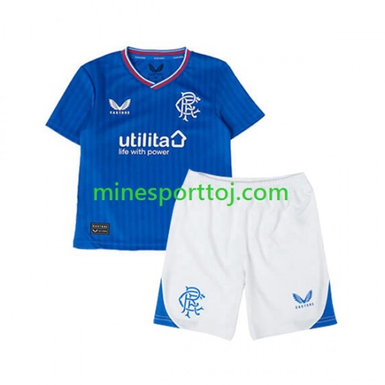 Rangers Børne Hjemmebane Fodboldtrøje 2023-2024 Lange Ærmer
