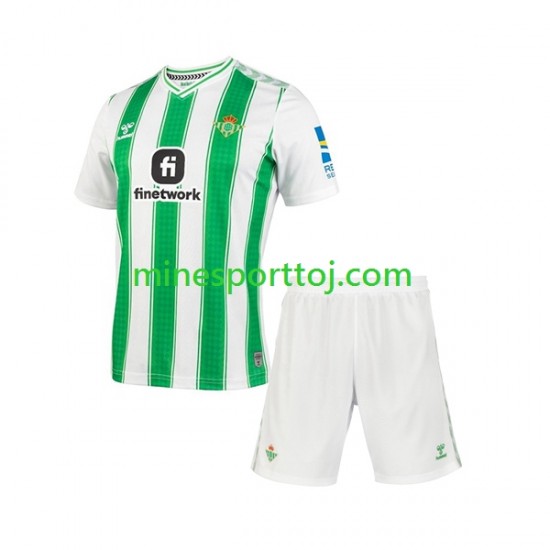 Real Betis Børne Hjemmebane Fodboldtrøje 2023-2024 Lange Ærmer