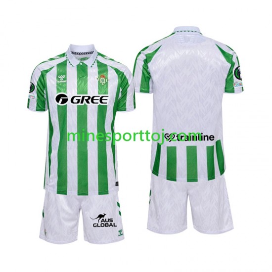 Real Betis Børne Hjemmebane Fodboldtrøje 2024-2025 Lange Ærmer