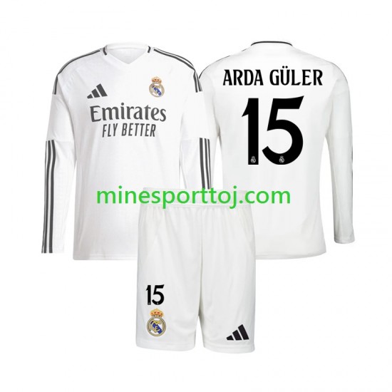 Real Madrid Arda Guler 15 Børne Hjemmebane Fodboldtrøje 2024-2025 med Korte Ærmer