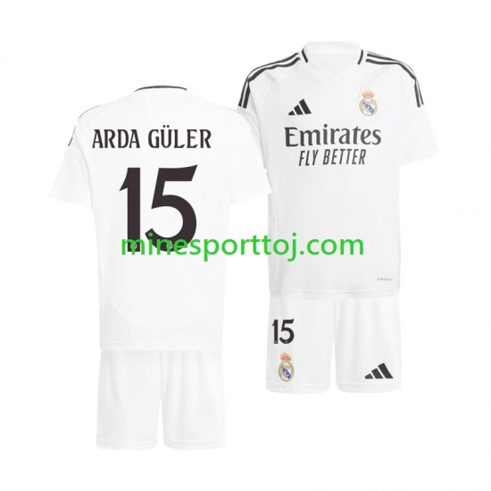 Real Madrid Arda Guler 15 Børne Hjemmebane Fodboldtrøje 2024-2025 Lange Ærmer Real Madrid Arda Guler 15 Børne Hjemmebane Fodboldtrøje 2024-2025 Lange Ærmer