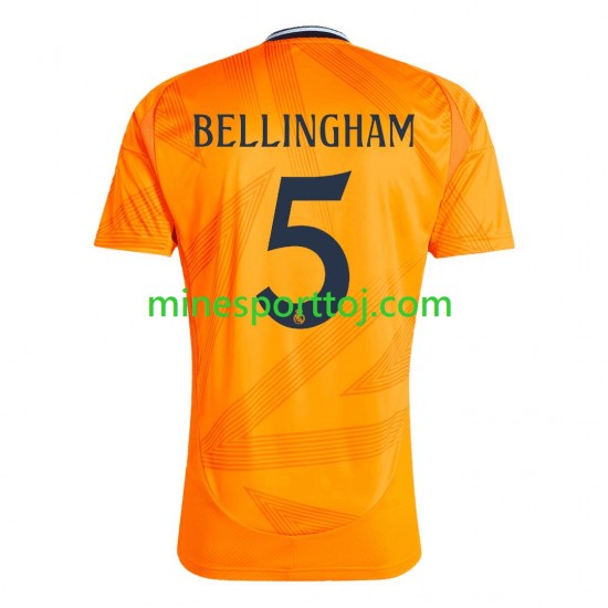 Real Madrid BELLINGHAM 5 Herre Udebane Fodboldtrøje 2024-2025 Lange Ærmer