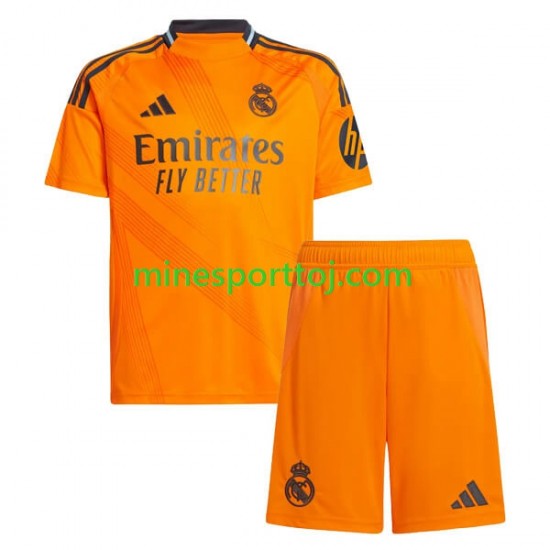 Real Madrid Børne Udebane Fodboldtrøje 2024-2025 Lange Ærmer