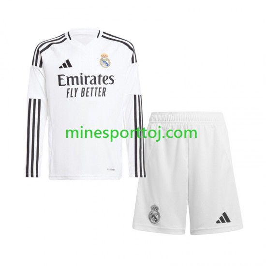 Real Madrid Børne Hjemmebane Fodboldtrøje 2024-2025 med Korte Ærmer