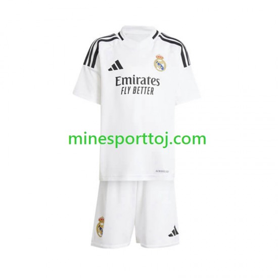 Real Madrid Børne Hjemmebane Hvid Fodboldtrøje 2024-2025 Lange Ærmer