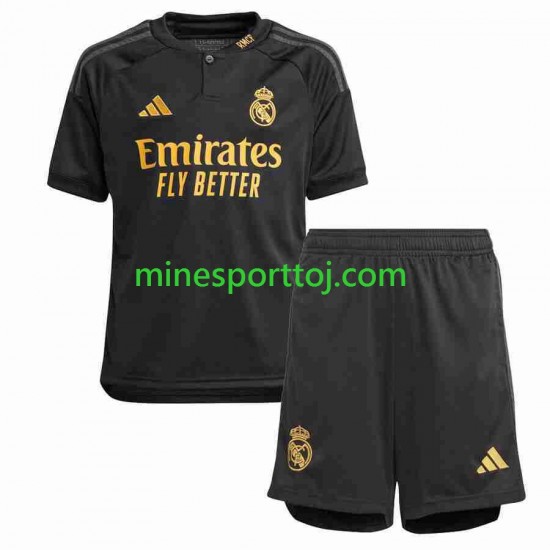 Real Madrid Børne Tredje Fodboldtrøje 2023-2024 Lange Ærmer
