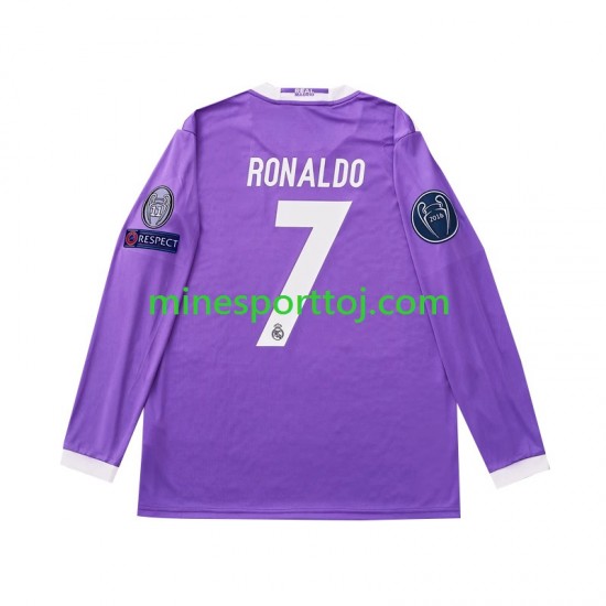 Real Madrid Cristiano Ronaldo 7 2016 Herre Retro Udebane Fodboldtrøje med Korte Ærmer
