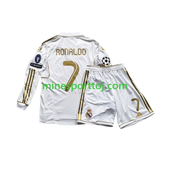 Real Madrid Cristiano Ronaldo 7 2011 Børne Hjemmebane Fodboldtrøje med Korte Ærmer