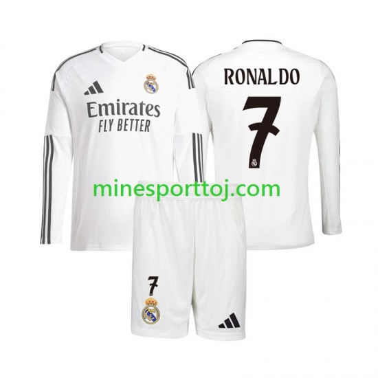 Real Madrid Cristiano Ronaldo 7 Børne Hjemmebane Fodboldtrøje 2024-2025 med Korte Ærmer