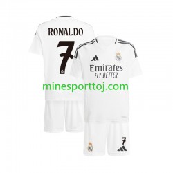 Real Madrid Cristiano Ronaldo 7 Børne Hjemmebane Fodboldtrøje 2024-2025 Lange Ærmer