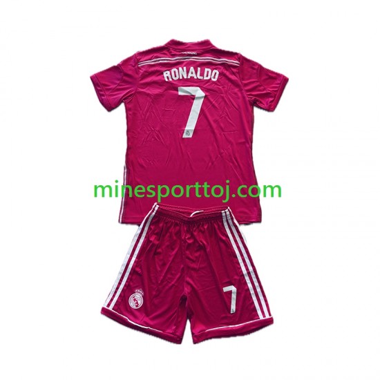 Real Madrid Cristiano Ronaldo 7 2014-2015 Børne Retro Udebane Fodboldtrøje Lange Ærmer