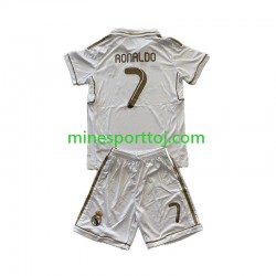 Real Madrid Cristiano Ronaldo 7 2011-2012 Børne Retro Hjemmebane Fodboldtrøje Lange Ærmer