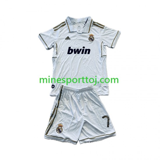Real Madrid Cristiano Ronaldo 7 2011-2012 Børne Retro Hjemmebane Fodboldtrøje Lange Ærmer