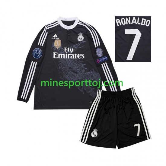 Real Madrid Cristiano Ronaldo 7 2014 Børne Retro Tredje Fodboldtrøje med Korte Ærmer